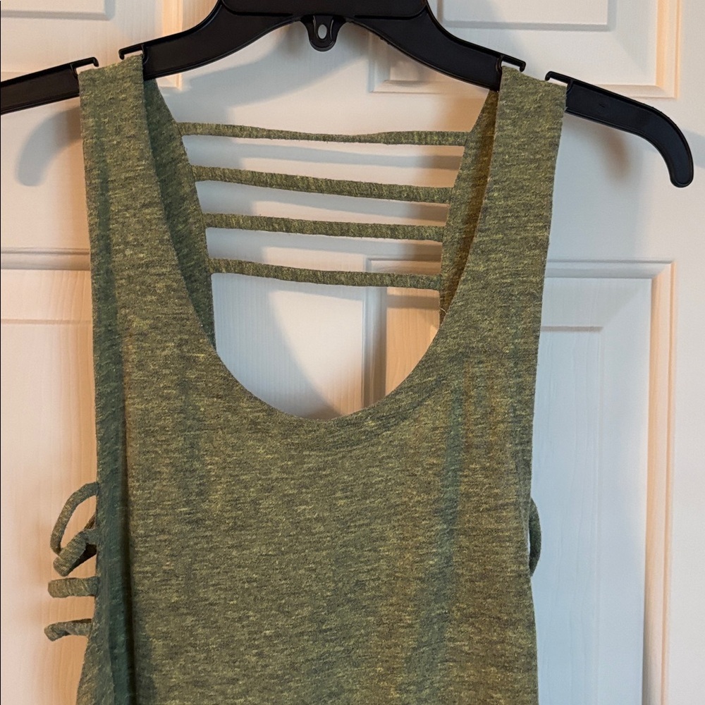 Chaser Olive Green Sleeveless Dress with Strappy Back